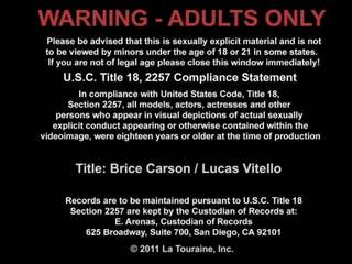 Perverted buddies Brice Carson And Lucas Vitello Screw